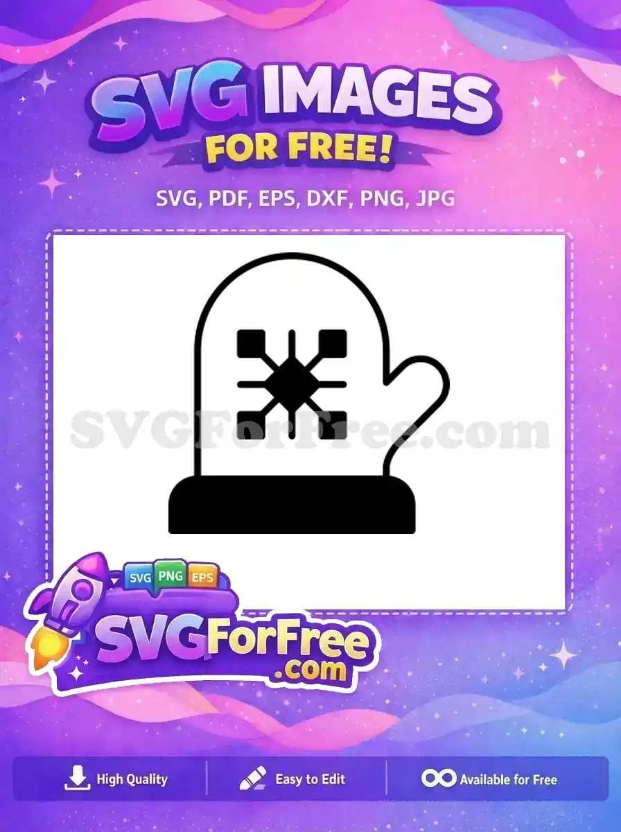 Free Christmas Mitten Free Snowflake Holidays Christmas Free SVG