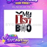 Free Bat Silhouette Free Spider Web My First Boo Free SVG - Instant Download
