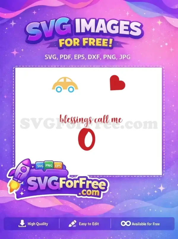 Free Car Heart Free Mom Blessings Call Free SVG