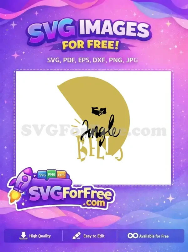 Free Jingle Bells Text Free Holly Design Christmas Free SVG