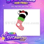 Free Santa Hat Free Chevron Stocking Christmas Free SVG - Instant Download
