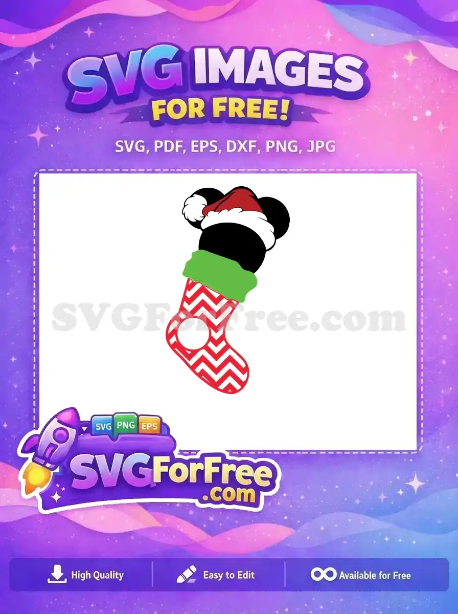 Free Santa Hat Free Chevron Stocking Christmas Free SVG