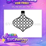 Free Christmas Ornament Free Clover Lattice Holidays Free SVG - Instant Download