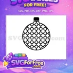Free Christmas Ornament Free Clover Pattern Holidays Christmas Free SVG - Instant Download