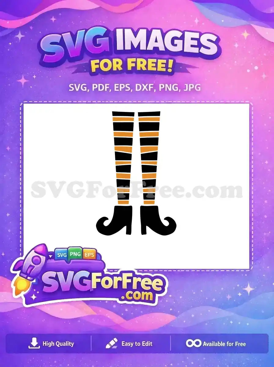 Free Orange Black Stripes Free Wicked Witch Legs Free SVG