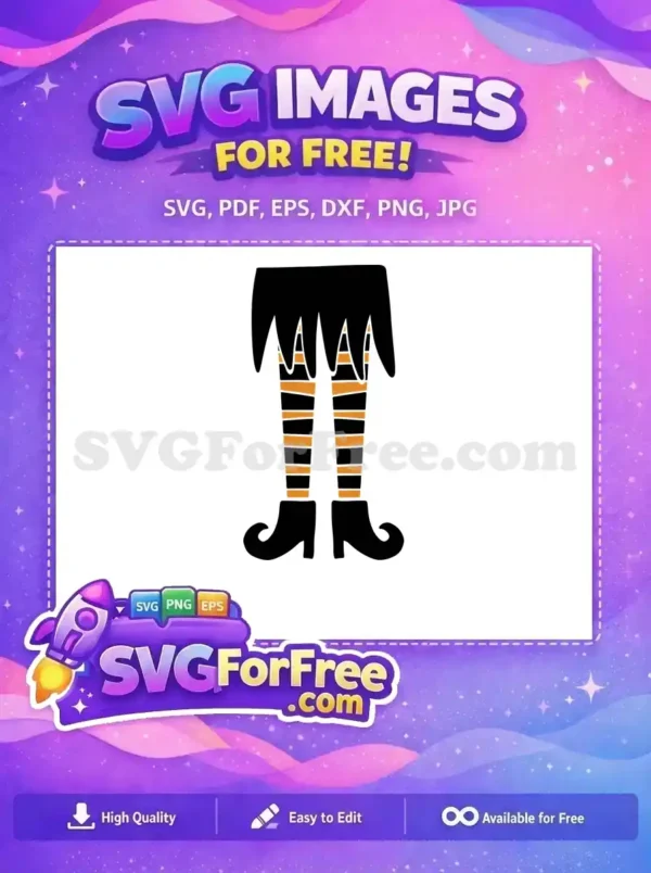 Free Orange Stripes Free Black Boots Halloween Free SVG