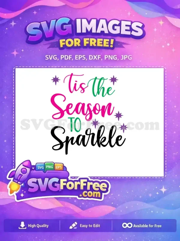 Free Pink Season Free Green Sparkle Christmas Free SVG