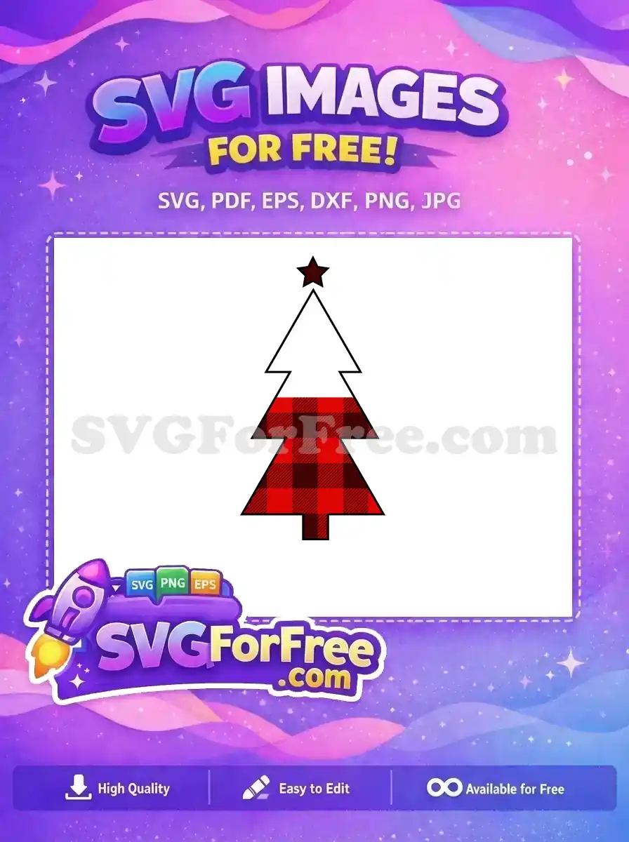 Free Red Plaid Free Christmas Tree Holidays Free SVG