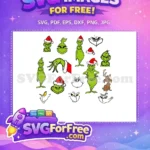 Free Santa Hat Grinch Free Max Dog Christmas Free SVG - Instant Download