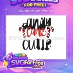 Free Candy Cane Cutie Free Red Holiday Free SVG - Instant Download