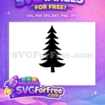 Free Simple Black Tree Free Christmas Holidays Free SVG - Instant Download