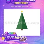 Free Green Christmas Tree Free Yellow Star Holidays Free SVG 5 - Instant Download