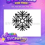 Free Geometric Snowflake Free Christmas Holidays Winter Free SVG - Instant Download