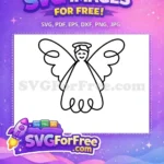 Free Smiling Angel Free Halo Christmas Easter Free SVG - Instant Download