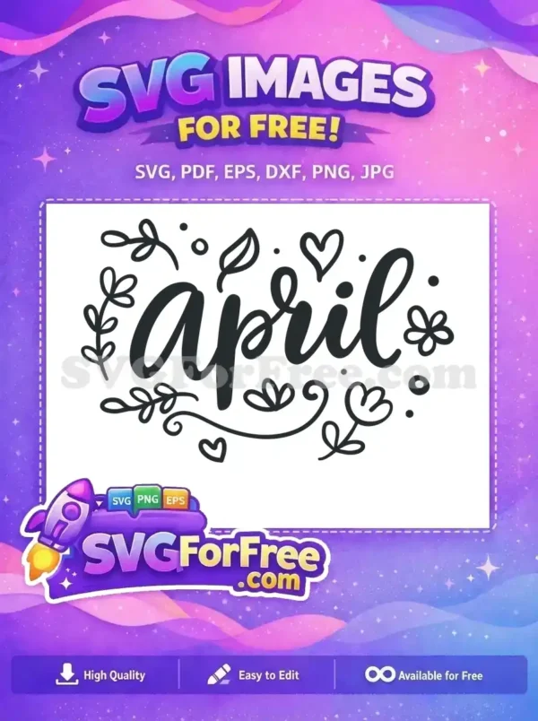 Free Floral Elements Free April Month Easter Free SVG