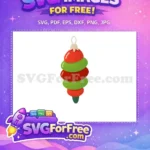 Free Red Green Layers Free Bauble Holidays Christmas Free SVG - Instant Download