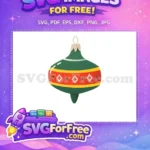 Free Green Ornament Free Red Diamond Christmas Free SVG - Instant Download