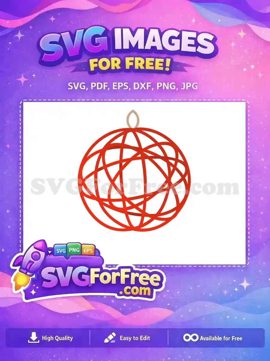 Free Red Swirl Ornament Free Holidays Christmas Free SVG