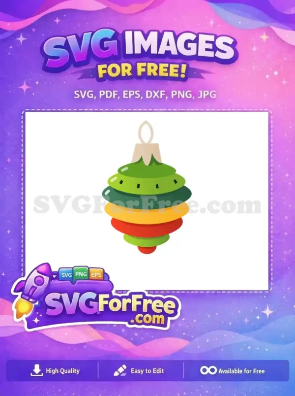 Free Layered Bauble Free Christmas Ornament Holidays Free SVG