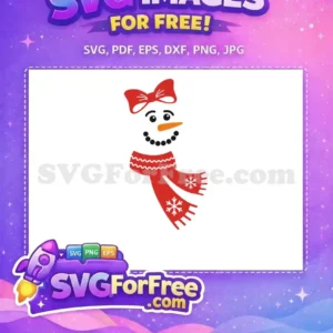 Free Bow Accent Free Carrot Nose Smiling Snowman Free SVG