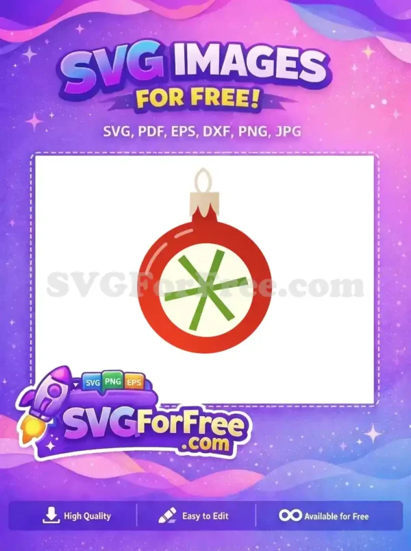 Free Red Ornament Free Green Star Holidays Christmas Free SVG