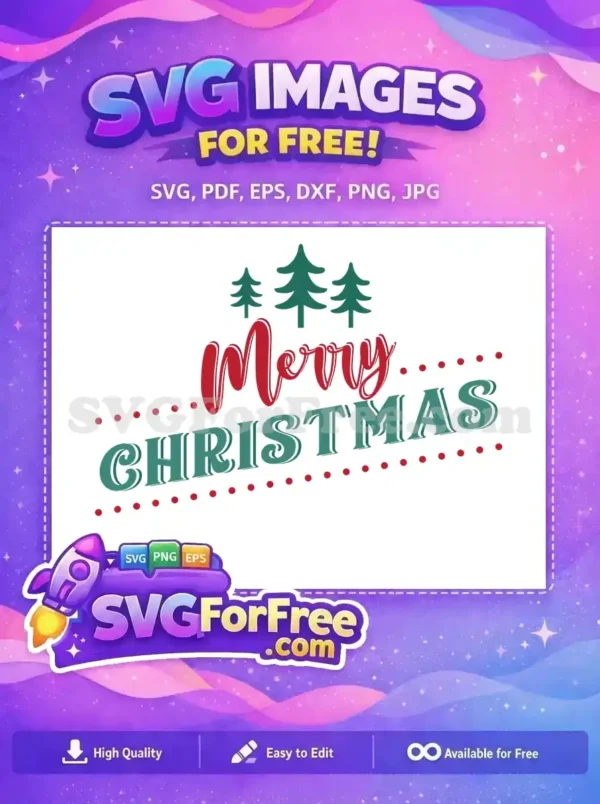 Free Red Merry Free Green Christmas Holidays Free SVG