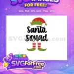 Free Santa Squad Elf Hat Free Striped Legs Christmas Free SVG - Instant Download