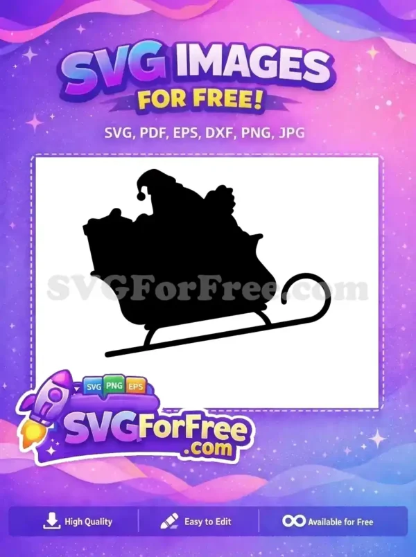 Free Santa Hat Free Sleigh Full Sack Christmas Free SVG