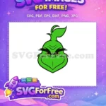Free Angry Grinch Face Free Yellow Eyes Christmas Free SVG 1 - Instant Download