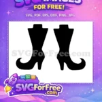 Free Pointed Toe Free Silhouette Holidays Christmas Free SVG - Instant Download