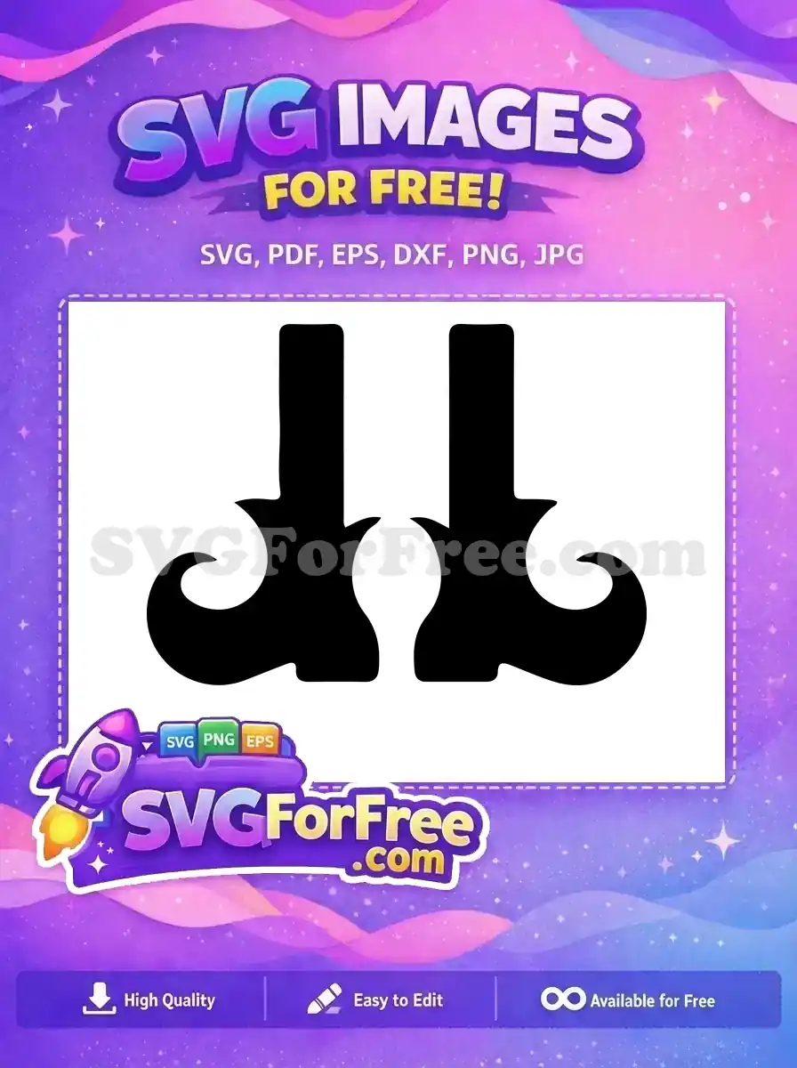 Free Black Elf Shoes Free Christmas Holidays Movie Free SVG
