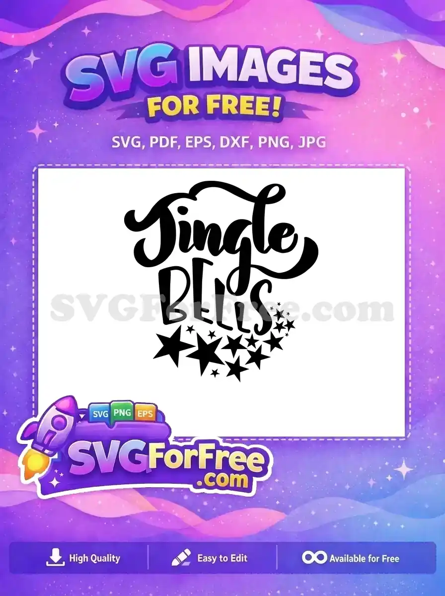 Free Bold Font Free Jingle Bells Stars Christmas Free SVG