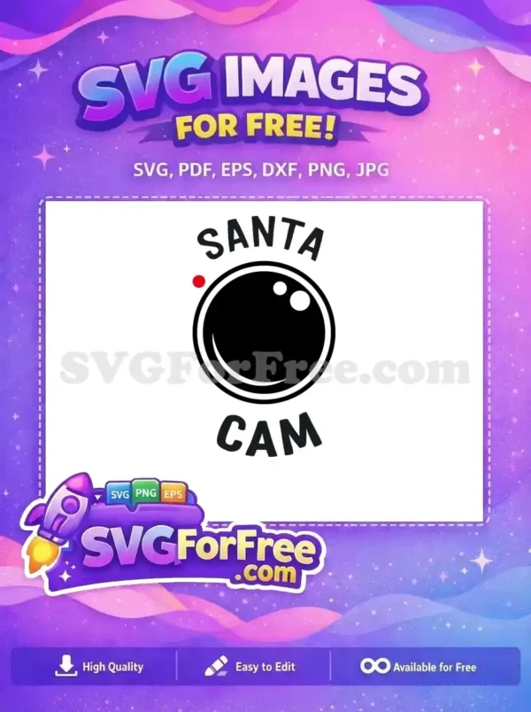 Free Santa Cam Red Dot Free Christmas Holidays Free SVG 2