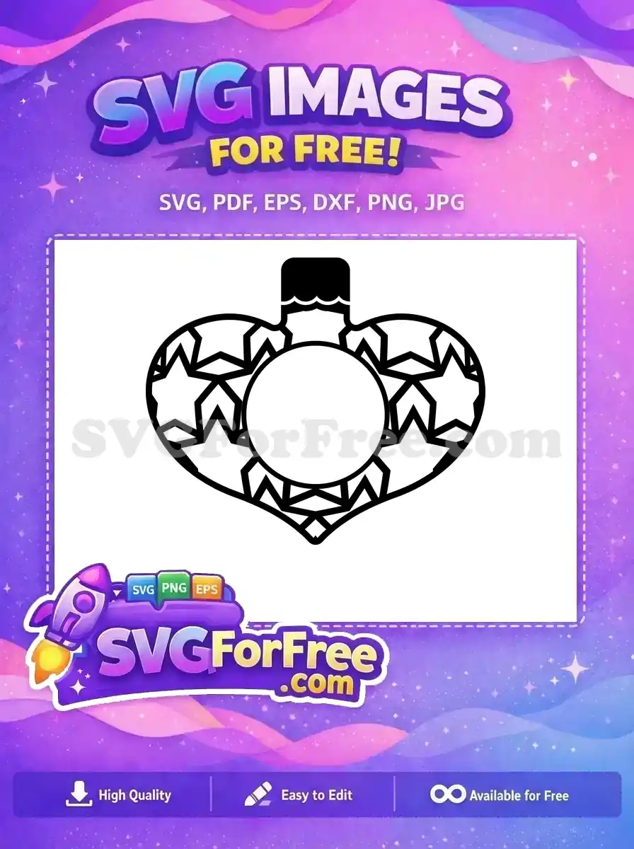 Free Christmas Ornament Free Star Border Holidays Free SVG