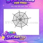 Free Halloween Spiderweb Free Silhouette Spider Web Decoration Free SVG - Instant Download