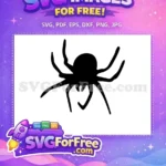 Free Black Silhouette Spider Free Halloween Decoration Holidays Free SVG 2 - Instant Download