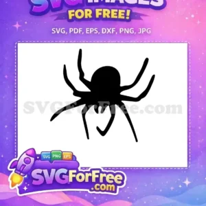 Free Black Silhouette Spider Free Halloween Decoration Holidays Free SVG 2
