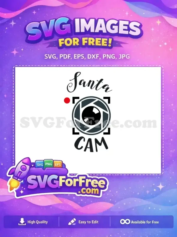 Free Santa Cam Red Dot Free Holidays Christmas Free SVG