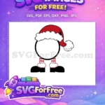 Free Santa Hat Free Striped Legs Christmas Free SVG - Instant Download