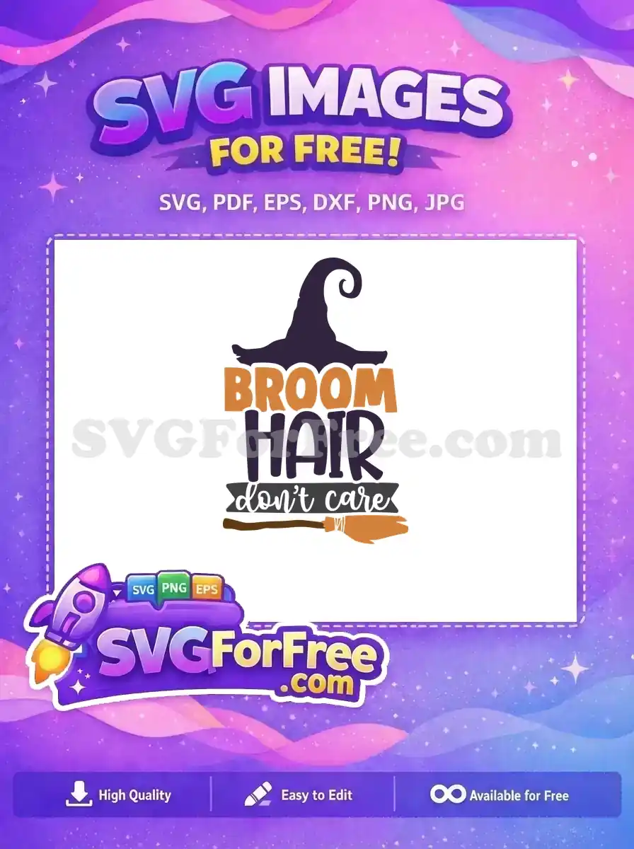 Free Witch Hat Free Broom Hair Halloween Free SVG