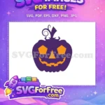 Free Purple Halloween Pumpkin Free Orange Eyes Holidays Free SVG 1 - Instant Download