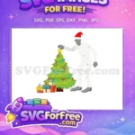 Free Santa Hat Yeti Free Christmas Tree Decorations Holidays Free SVG - Instant Download
