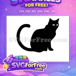 Free Black Cat Silhouette Free Halloween Easter Holidays Free SVG