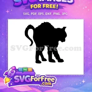 Free Arched Back Free Halloween Black Cat Holidays Free SVG