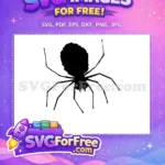 Free Detailed Legs Free Halloween Spider Silhouette Free SVG - Instant Download