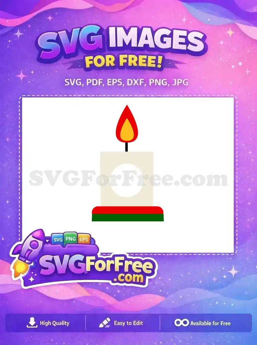 Free Red Flame Free Christmas Candle Holidays Free SVG