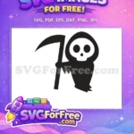 Free Hooded Reaper Free Halloween Scythe Death Free SVG - Instant Download