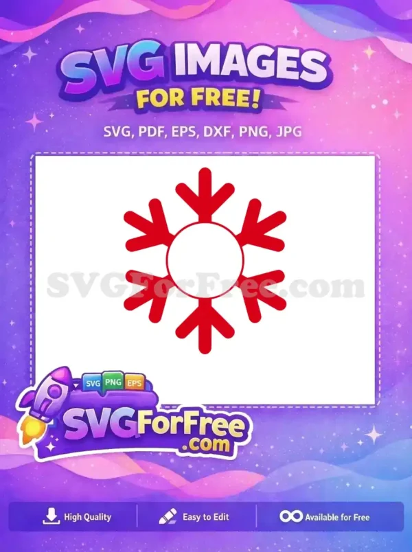 Free Red Snowflake Free Christmas Holidays Easter Free SVG
