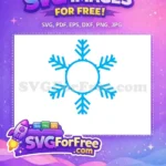 Free Cyan Snowflake Free Geometric Christmas Simple Free SVG - Instant Download