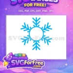 Free Light Blue Snowflake Free Christmas Holiday Decoration Free SVG 1 - Instant Download